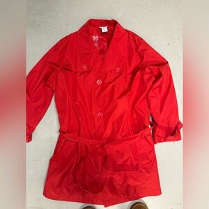 Red Women's Trench Coat